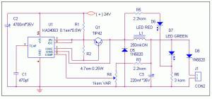 Универсальная схема импульсного зарядного устройства с простой индикацией тока заряда (12В, 8А/ч)